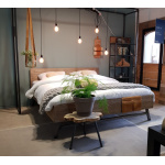 massief houten bed steel stockings ledikant viggo