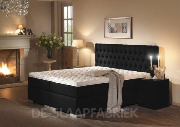 Barone-meubelstof-antraciet boxspring Barone antraciet De-Slaapfabriek