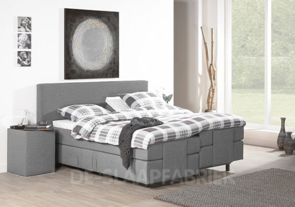 Boxspring Washington Electro lichtgrijs De-Slaapfabriek