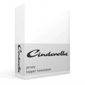Cinderella jersey hoeslaken topper - wit de-slaapfabriek