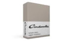 Cinderella katoen satijn hoeslaken topper - taupe de-slaapfabriek 1