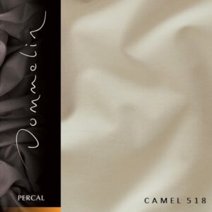 Dommelin Percal TC200 hoeslaken topper - camel de-slaapfabriek