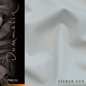 Dommelin Percal TC200 hoeslaken topper - zilver de-slaapfabriek