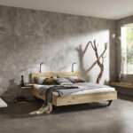 massief eiken bed Mine