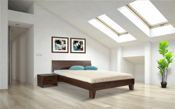 Houten-bed-wenge-De-Slaapfabriek Houten bed wenge De-Slaapfabriek