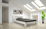 Houten bed wit De-Slaapfabriek
