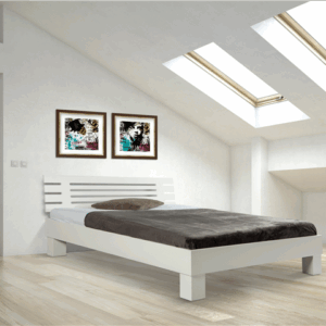 Houten bed wit De-Slaapfabriek