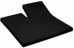 Jersey split hoeslaken topper - zwart De-Slaapfabriek