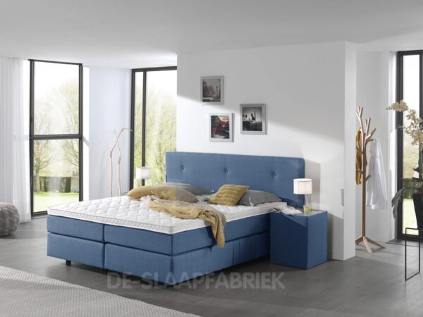 boxspring Portland blauw De-Slaapfabriek