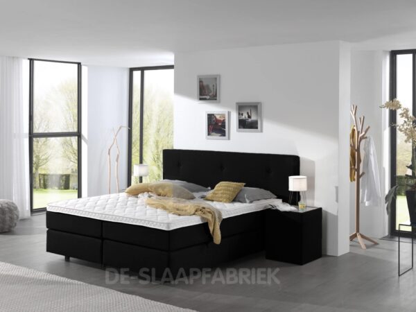 boxspring Portland zwart De-Slaapfabriek