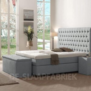 boxspring Barone Superior lichtgrijs De-Slaapfabriek