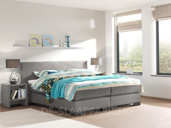 boxspring Provincia lichtgrijs De-Slaapfabriek