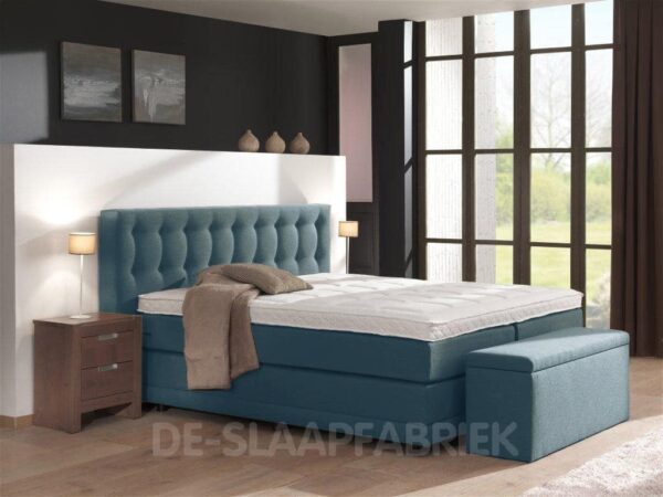 boxspring Capitonata blauw De-Slaapfabriek
