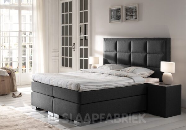 boxspring Fiero antraciet De-Slaapfabriek