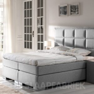 boxspring Fiero lichtgrijs De-Slaapfabriek
