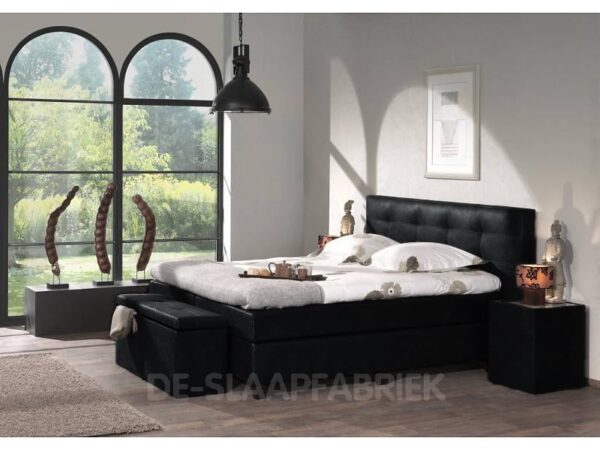 boxspring Namur zwart De-Slaapfabriek