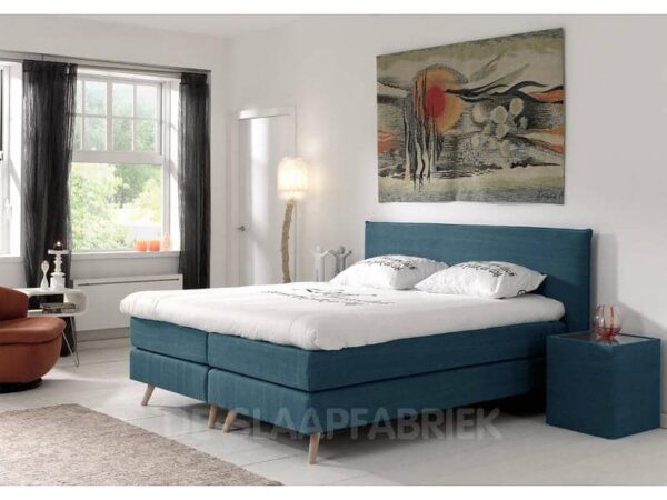 boxspring Tour blauw De-Slaapfabriek