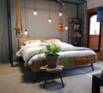 massief houten bed steel stockings ledikant viggo